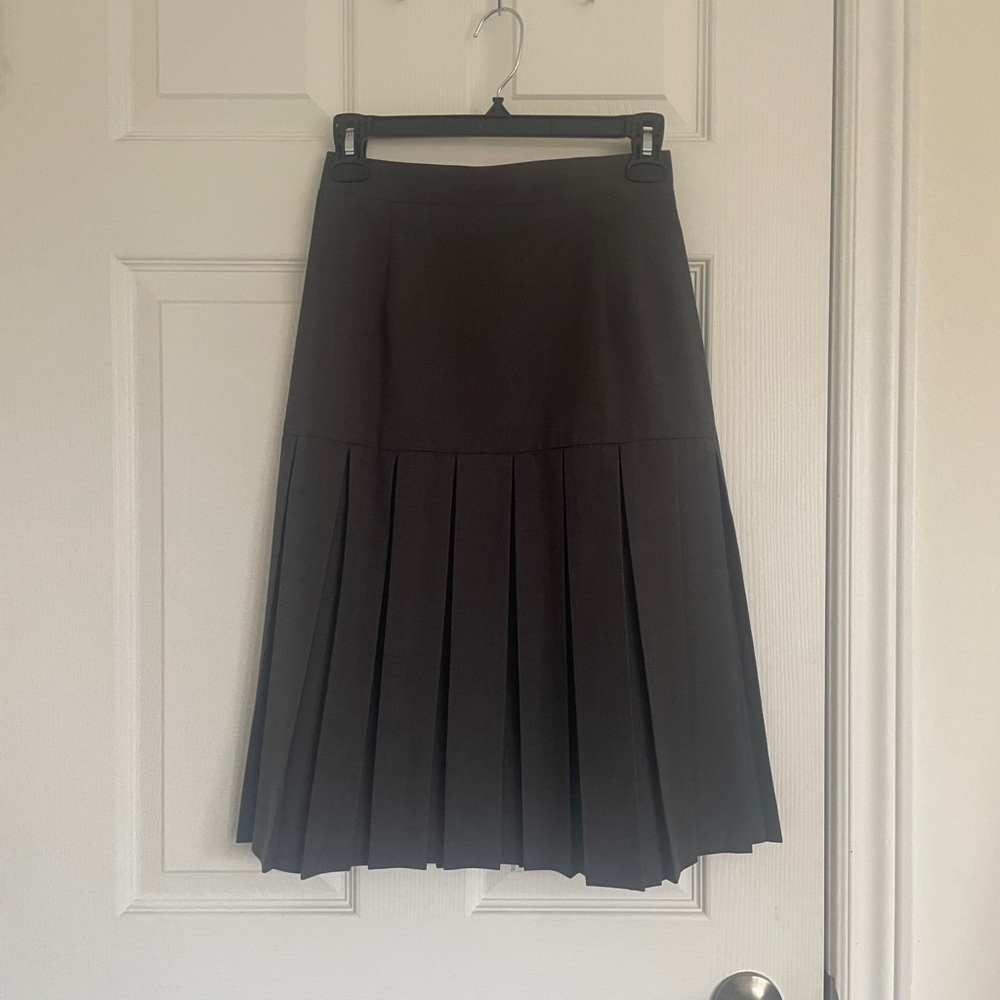 Vintage Grey Unbranded Pleated Skirt Size 2